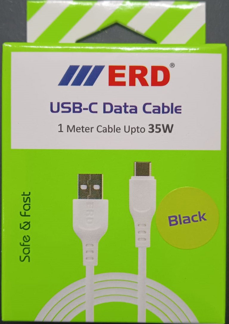 ERD UC-60 Black Type-C Data Cable With GST Bill