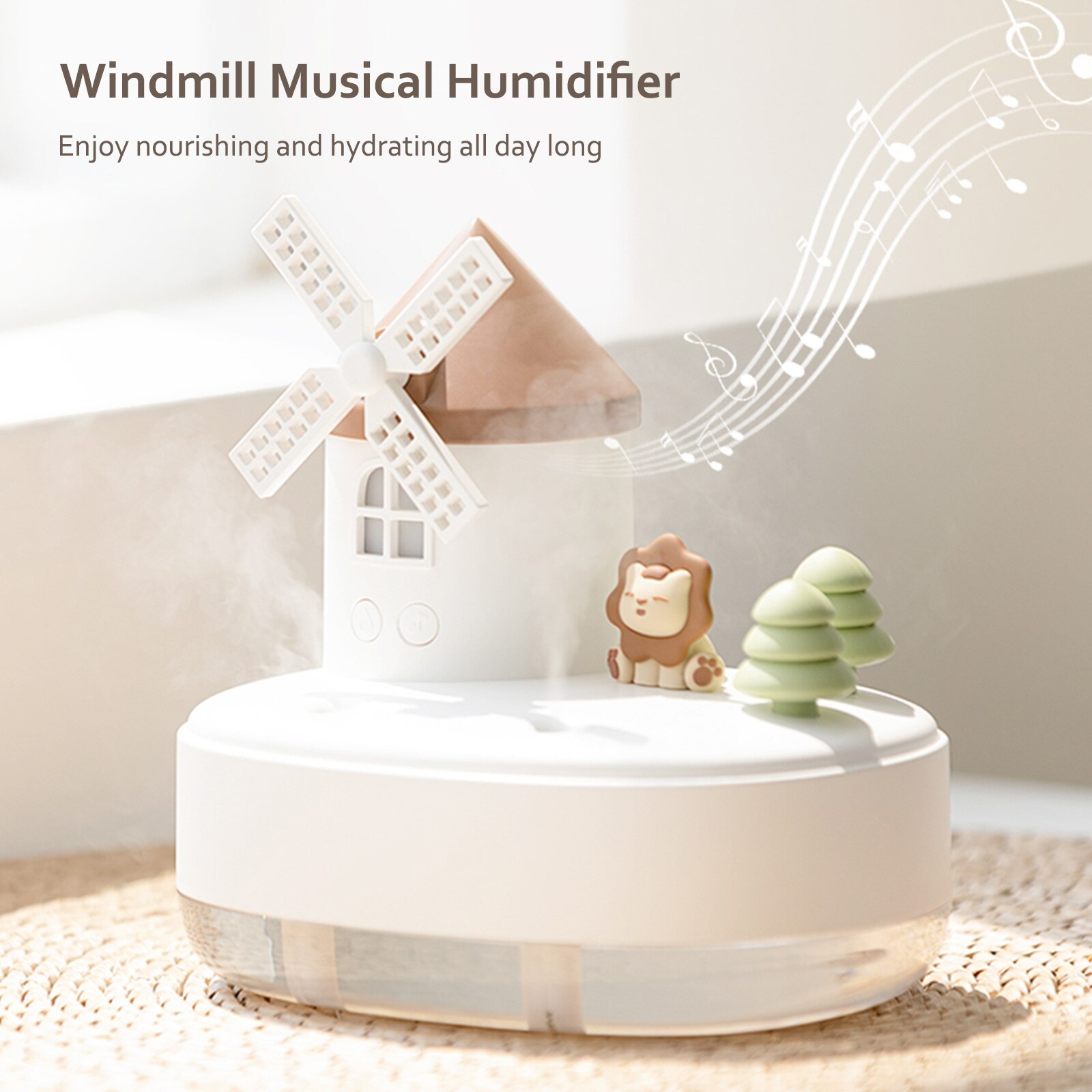 ម៉ាស៊ីនចំហាយទឹក Windmill Music Box Humidifier Wireless + Free Delivery_0