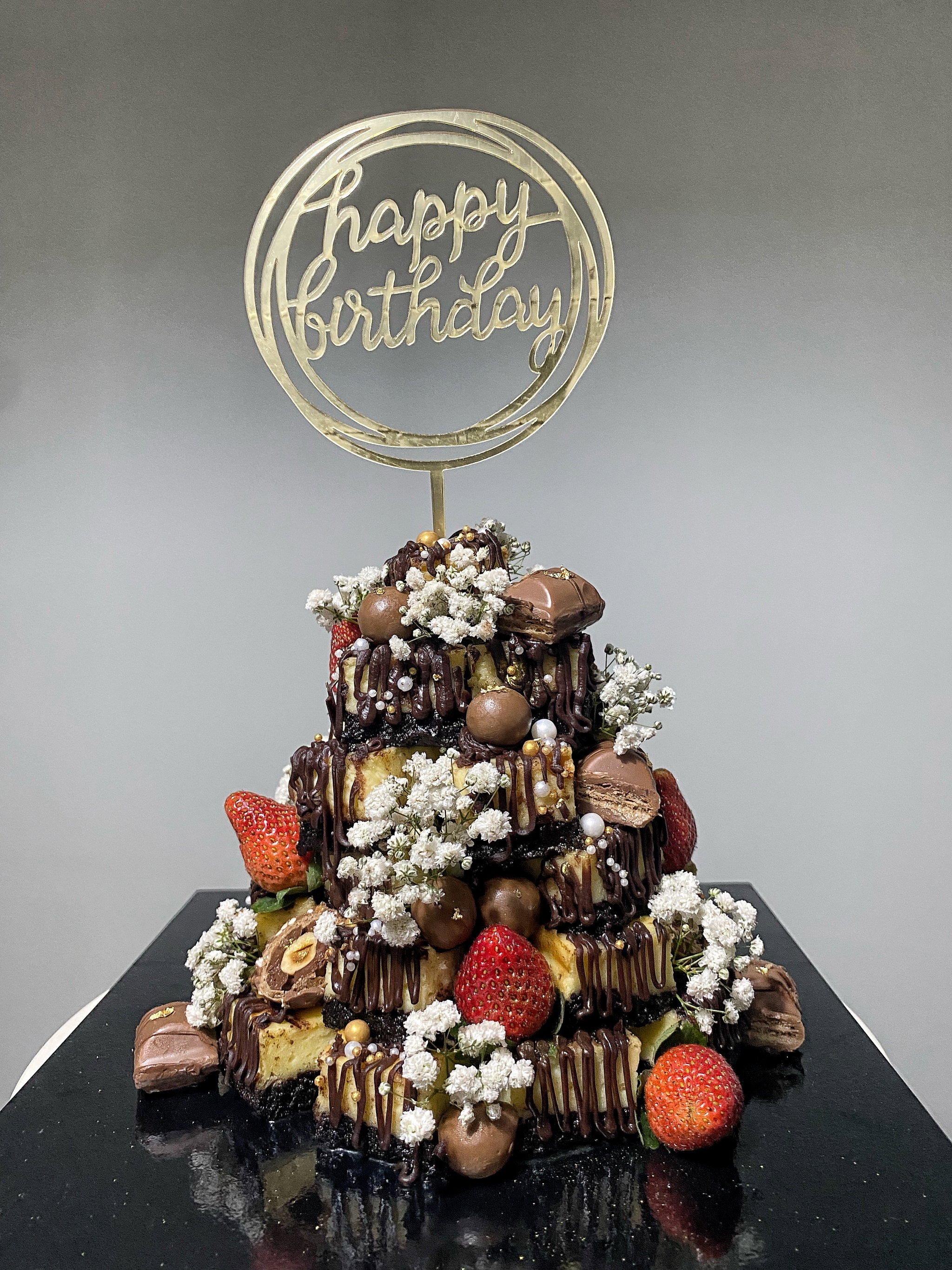 Cheesecake brownies tower_0
