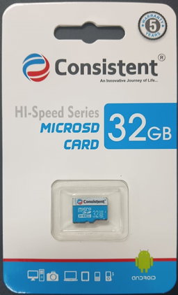 Consistent 32GB Micro SD Card CTM10032 With GST Bill
