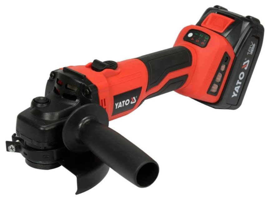 YATO 18V 125MM CORDLESS ANGLE GRINDER WITH BRUSHLESS MOTOR+2*4AH+2.2A CHARGER