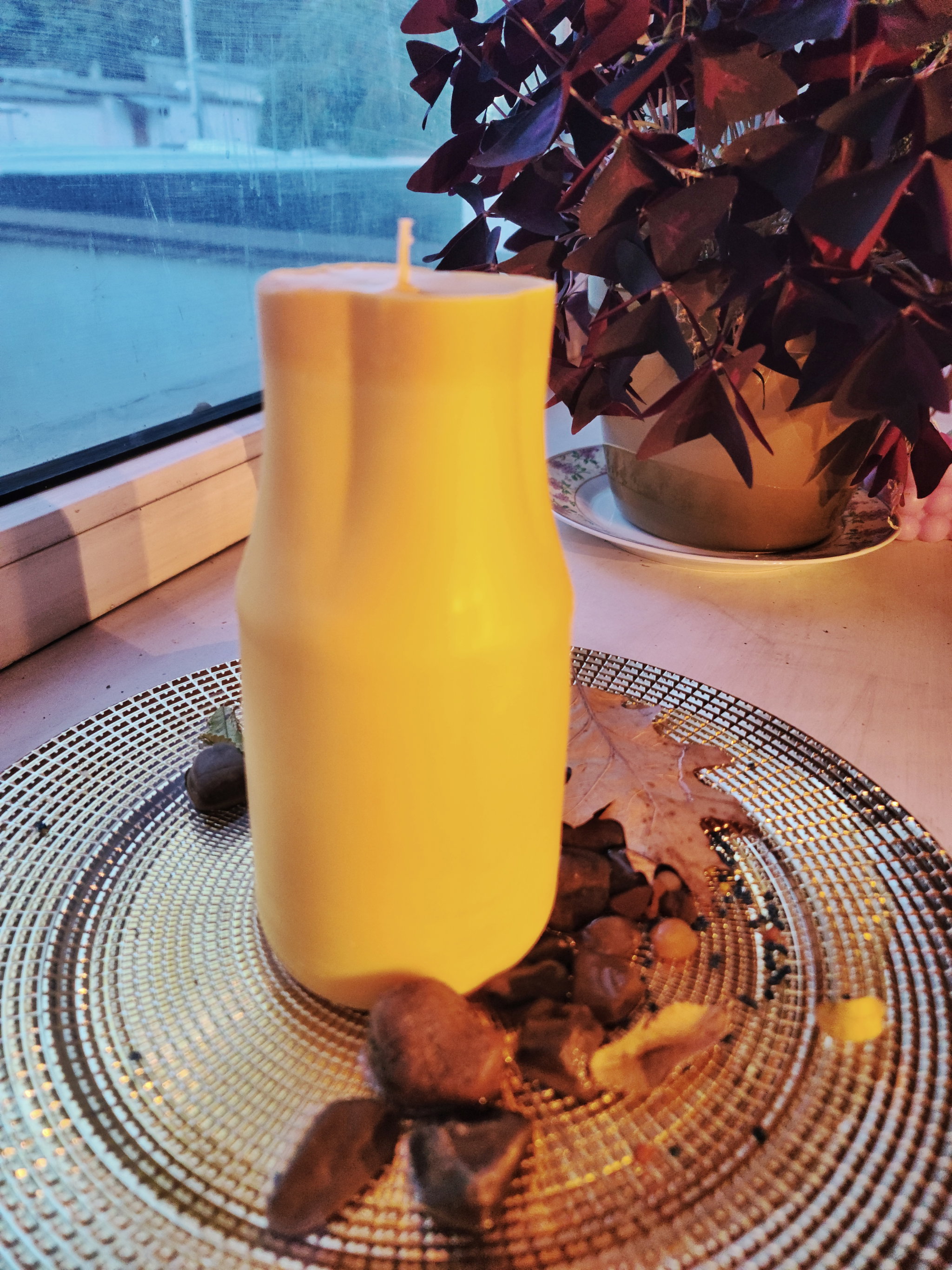 Towering Candle 7" Tall Orange color_0