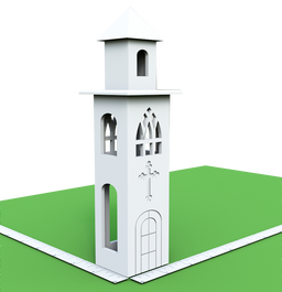 Small Church Tower - Model 10