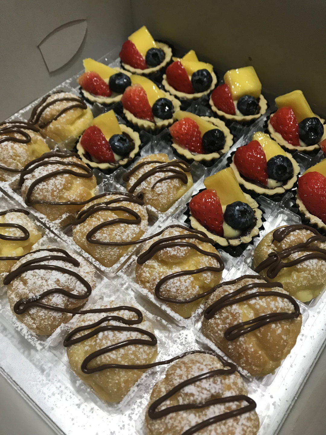 Fruit Tarts & Cream Puffs Platter