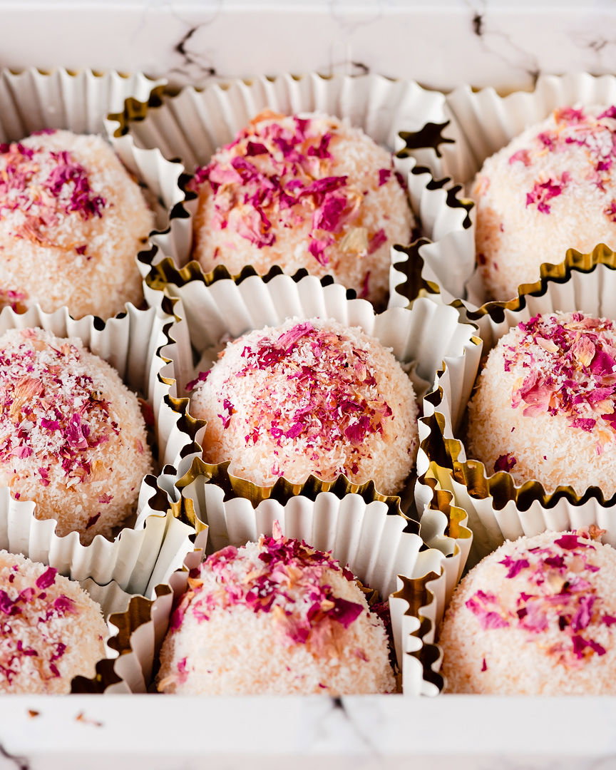 Rose Coconut Ladoo