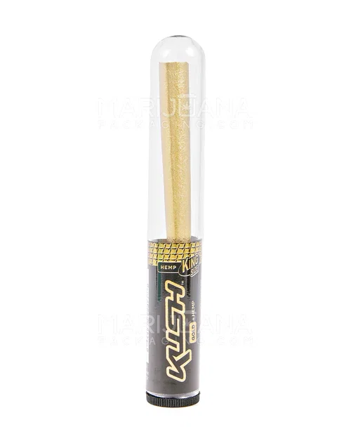 KUSH | 'Retail Display' 24K Gold King Size Hemp Pre Rolled Cones | 109mm - Edible Gold - 8 Count_0