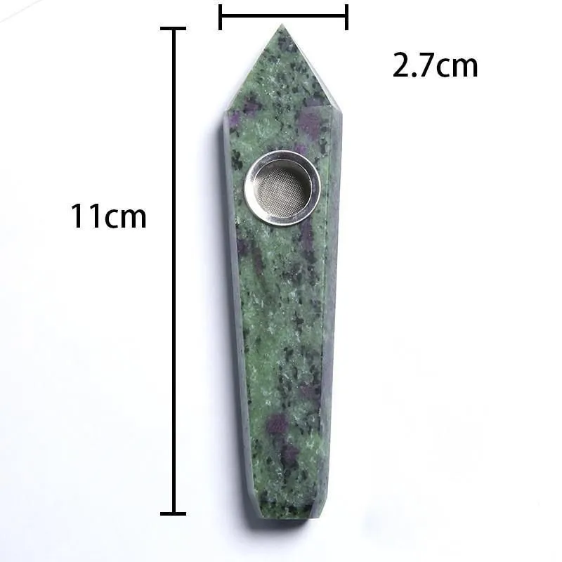 Gemstone Crystal point wand smoking pipes_0