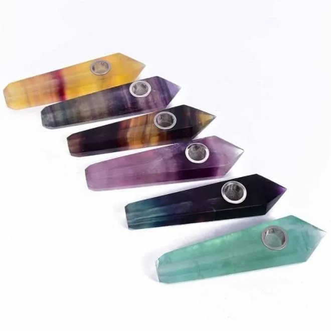 Gemstone Crystal point wand smoking pipes_1