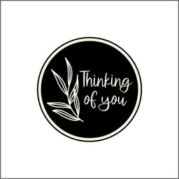 10 Tags refill Thinking of you Botanical Black