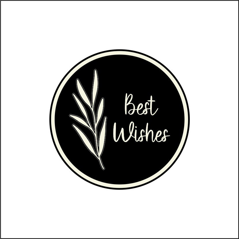 10 Tags refill Best Wishes Botanical Black_0
