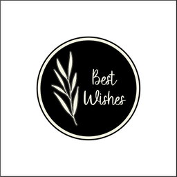 10 Tags refill Best Wishes Botanical Black