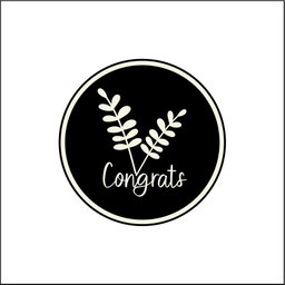 10 Tags refill Congrats Botanical Black