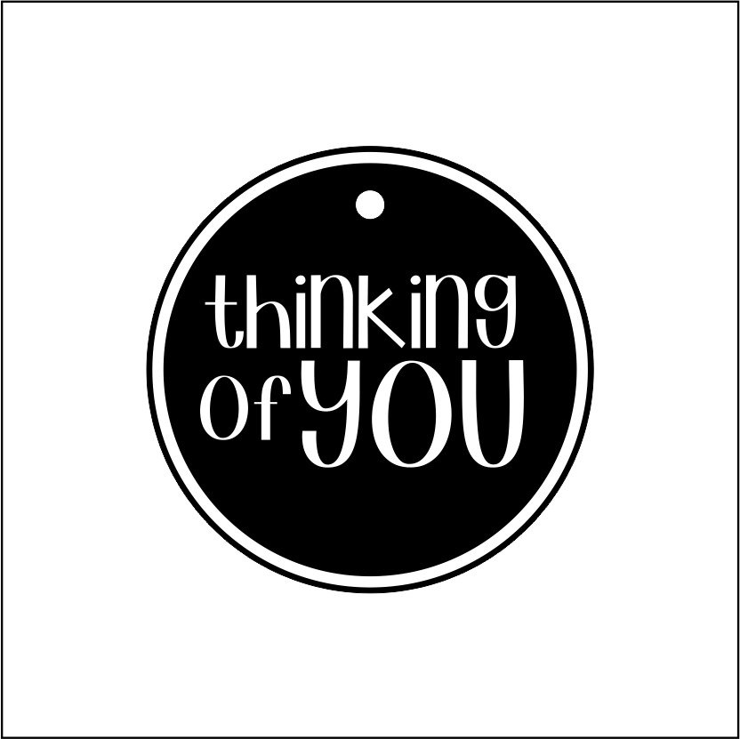10 Tags refill Thinking of you Funky Black