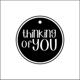 10 Tags refill Thinking of you Funky Black