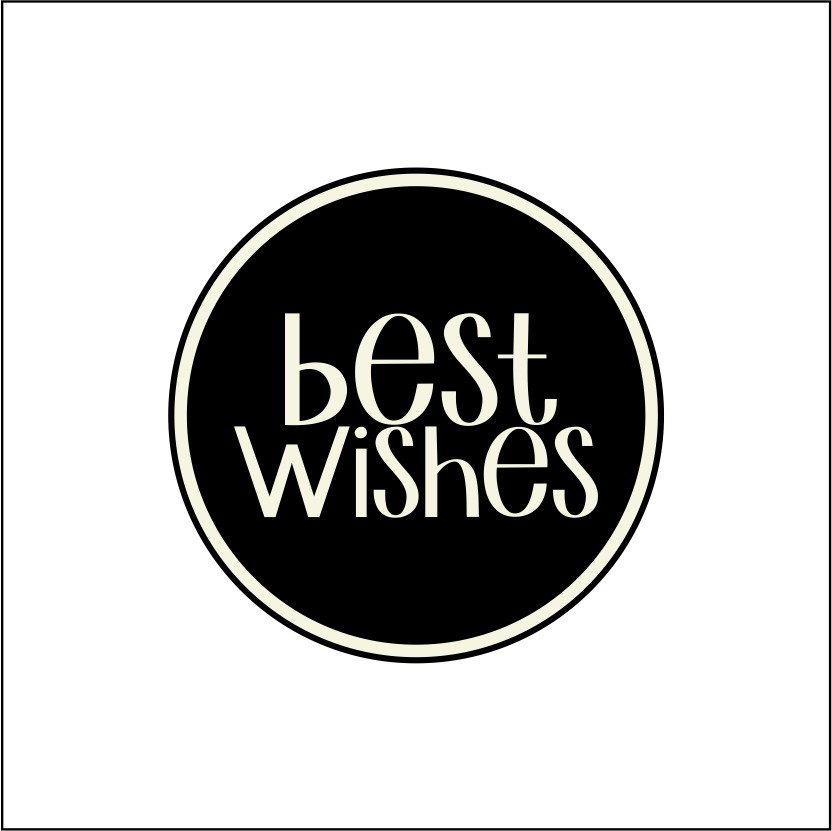 10 Tags refill Best Wishes Funky Black_0