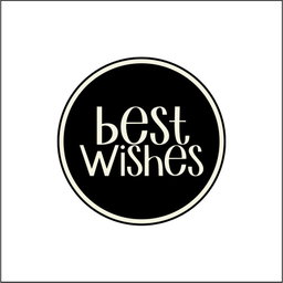 10 Tags refill Best Wishes Funky Black