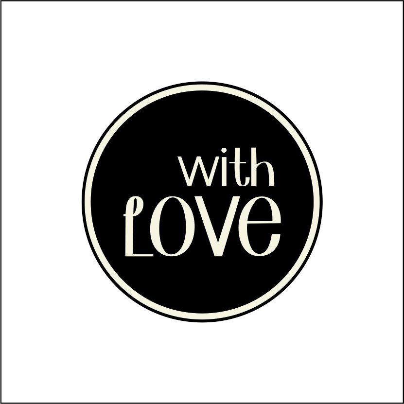 10 Tags refill With Love Funky Black
