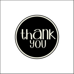 10 Tags refill Thank you Funky Black 