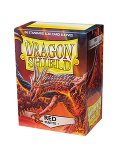 Dragon Shield Sleeve - Standard Size Matte 100 - RED