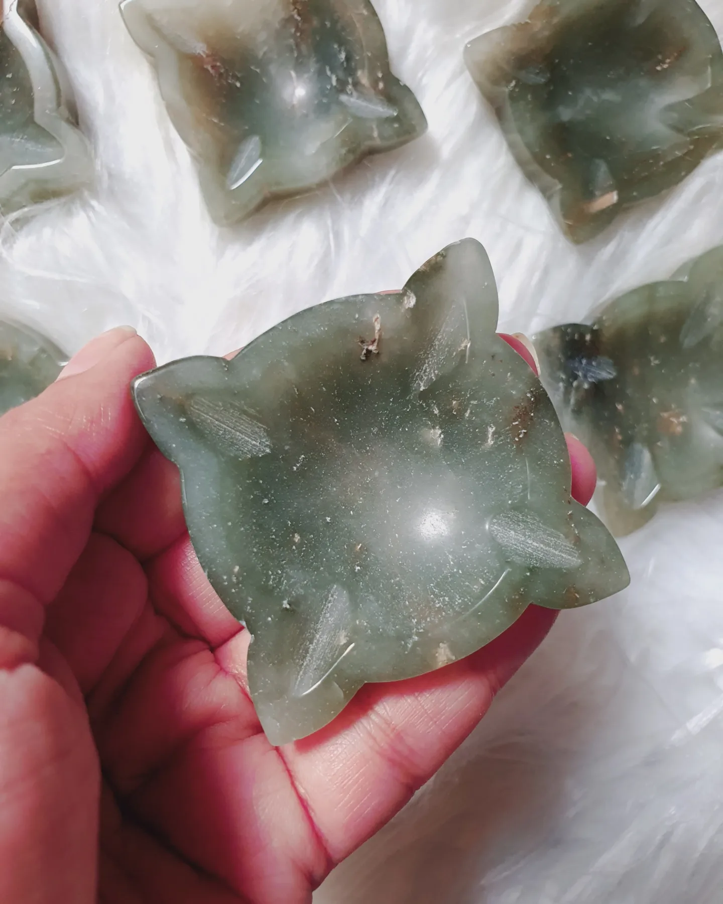Diya shaped Green Aventurine crystal 🔮 