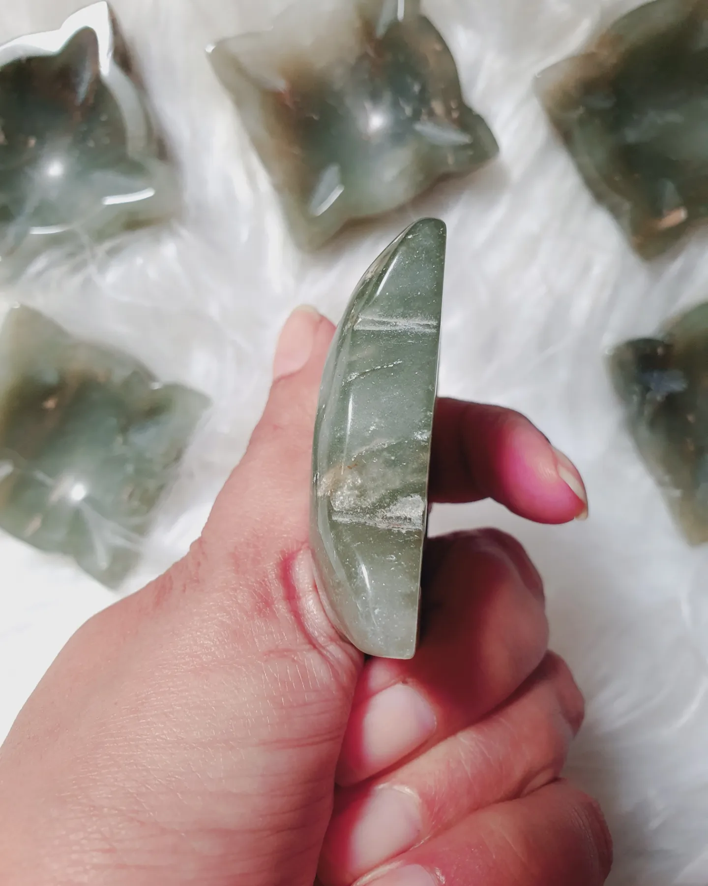 Diya shaped Green Aventurine crystal 🔮 _2