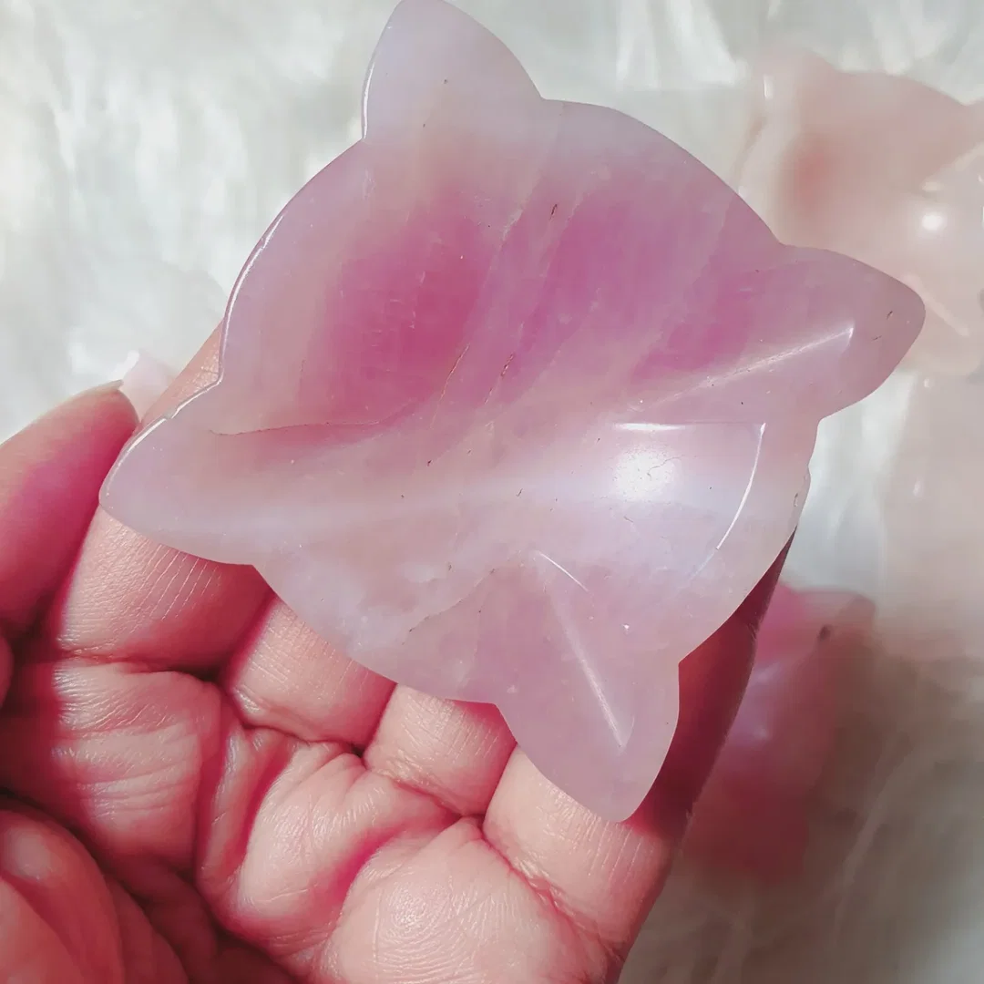 Diya shaped Rose Quartz crystal 🔮