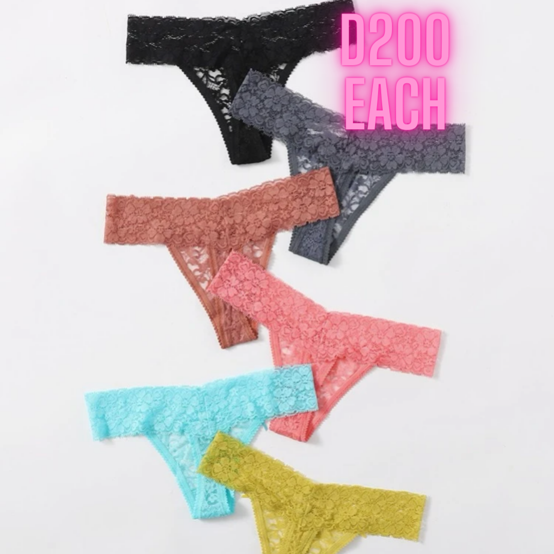 Floral Lace Thong_0