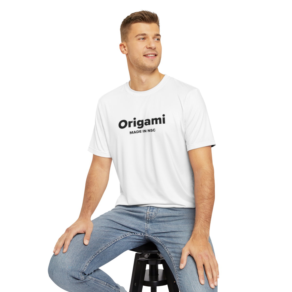 Origami captured Men's Polyester Tee (AOP)_0