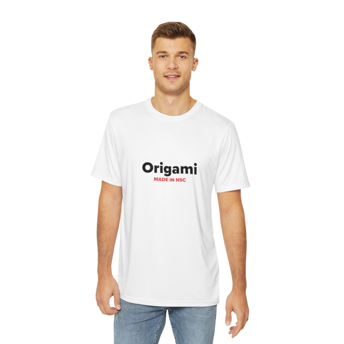 Origami captured Men's Polyester Tee (AOP)_0