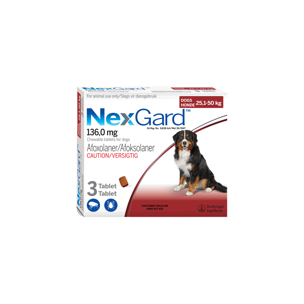 Nexgard Dog 25.1kg - 50kg Red