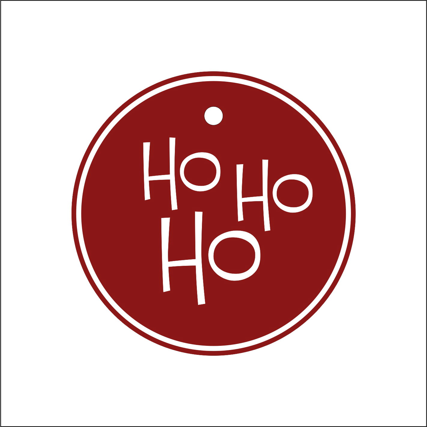10 Tags refill Ho Ho Ho Fun design Red _0