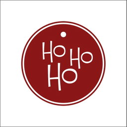 10 Tags refill Ho Ho Ho Fun design Red 