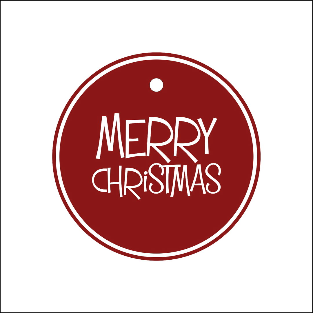 10 Tags refill Merry Christmas Fun design Red