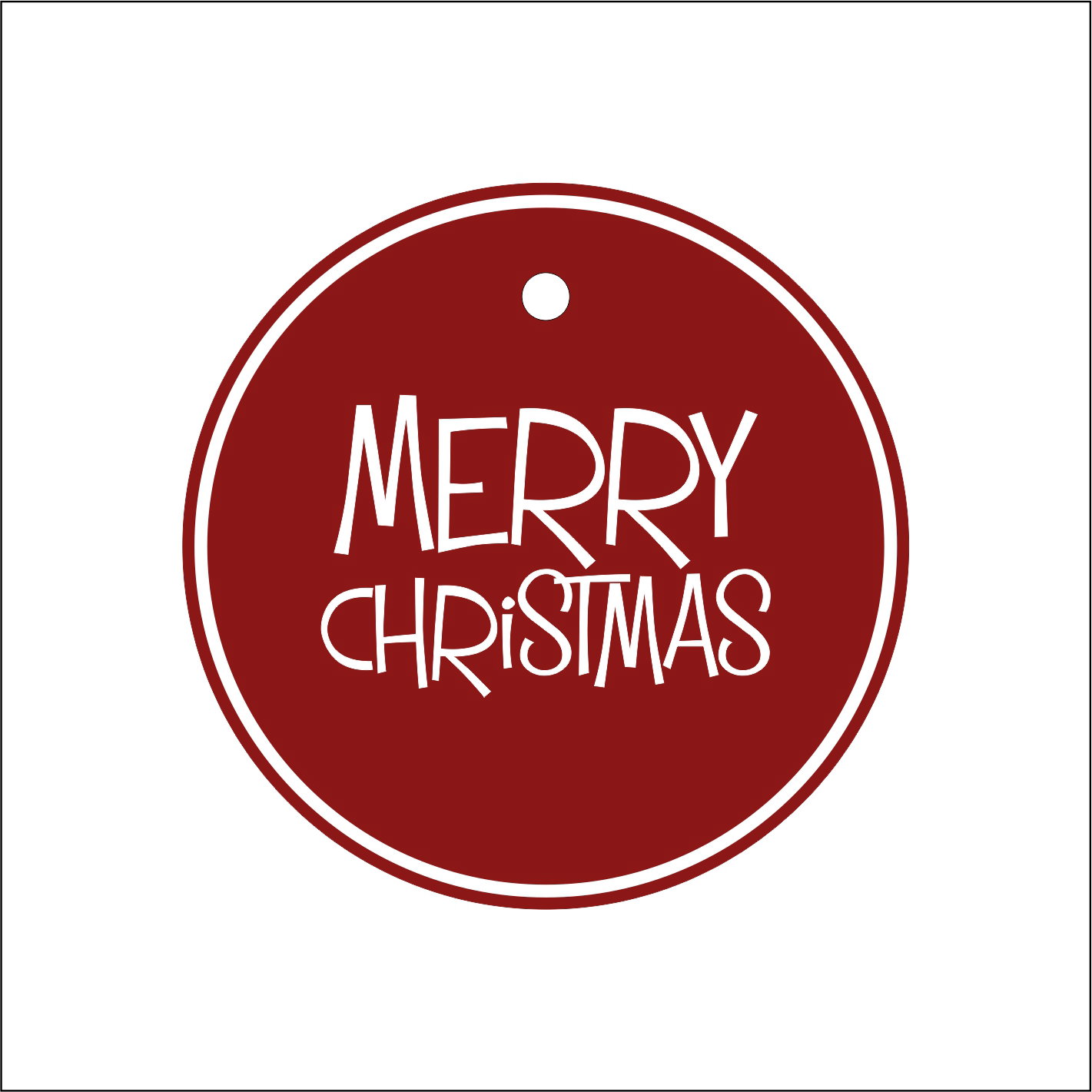 10 Tags refill Merry Christmas Fun design Red_0