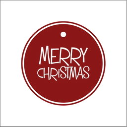 10 Tags refill Merry Christmas Fun design Red
