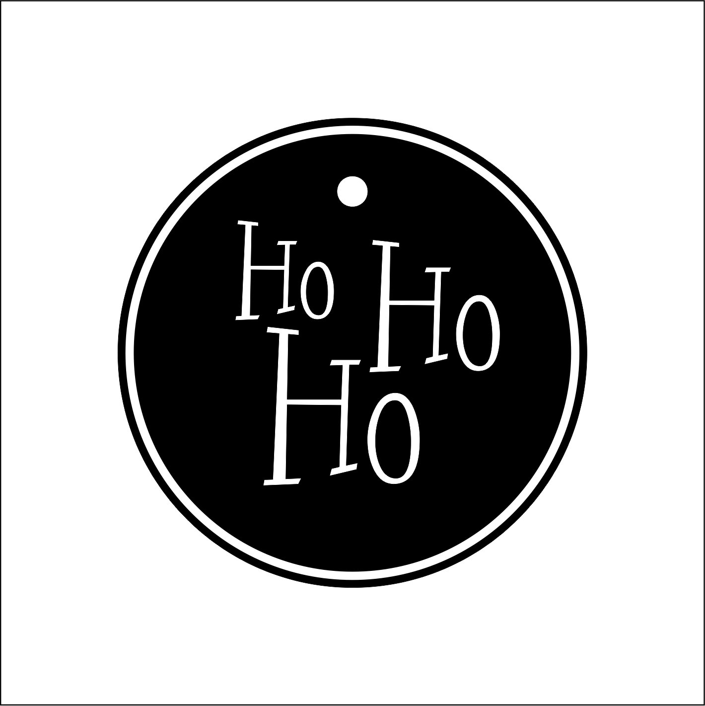 10 Tags refill Ho Ho Ho Curly design Black_0