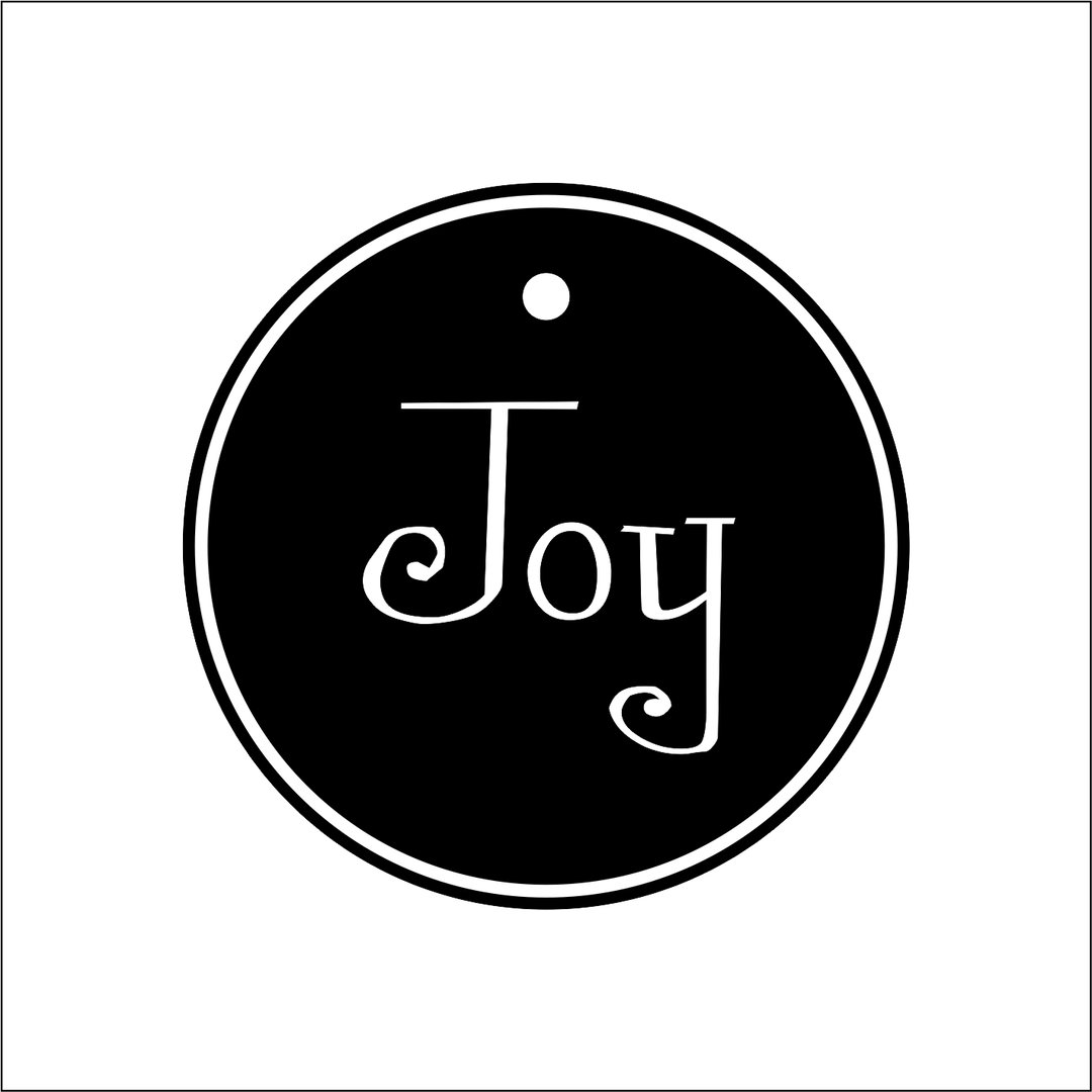10 Tags refill JOY Curly design Black