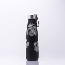 BLOOM INSULATED BOTTLE - BLACK FLORAL
