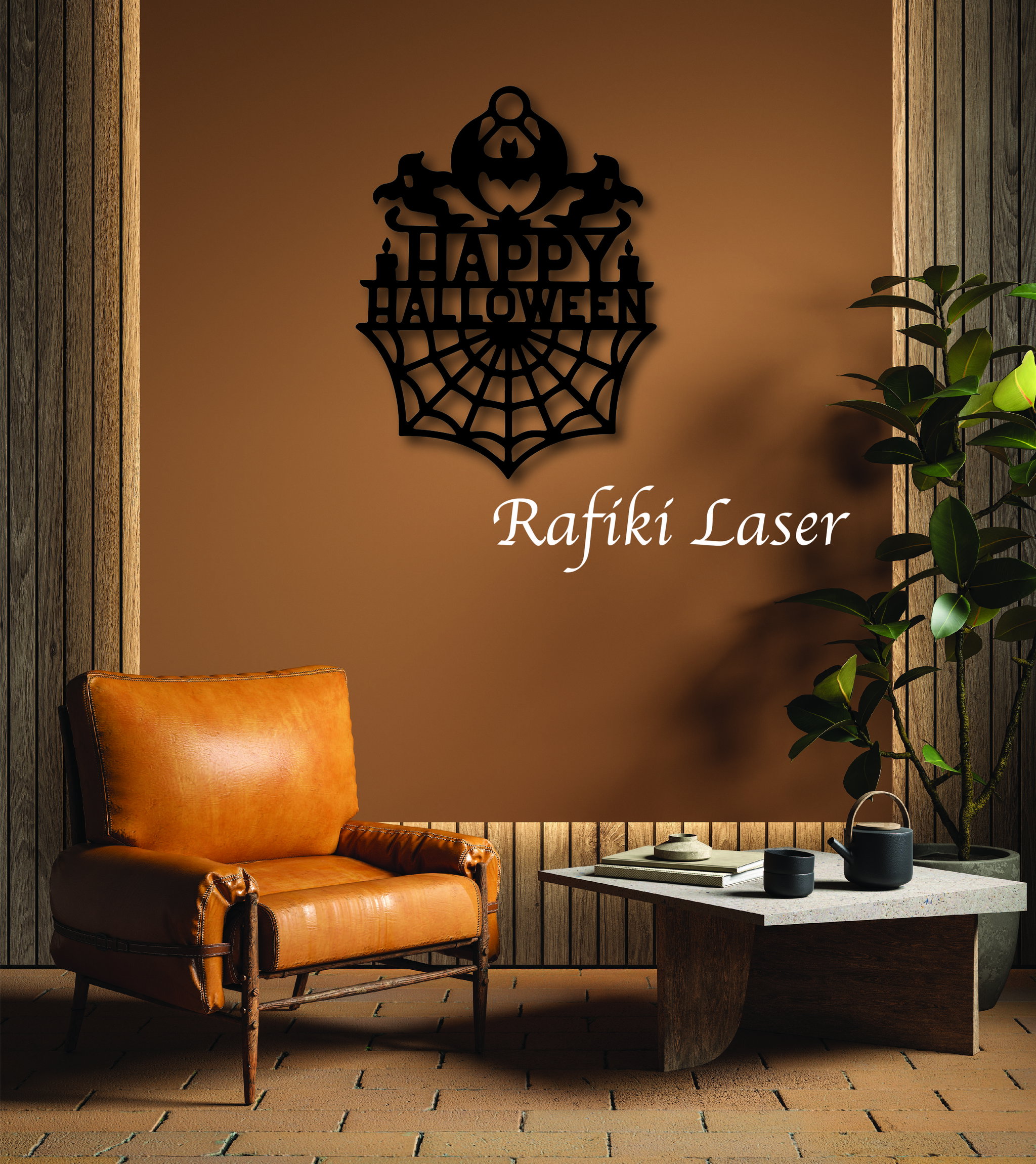 Happy Halloween Metal Wall Art Decor_0