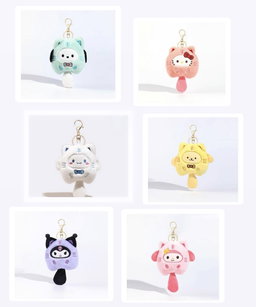 Sanrio Fur Keychains