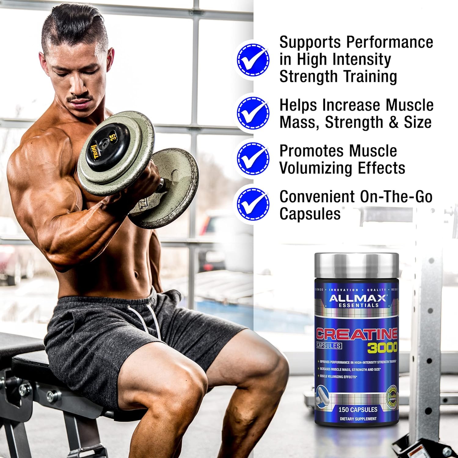ALLMAX NUTRITION CREATINE 3000 120 CAPSULES_3