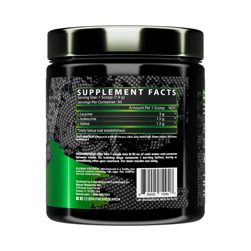 NUTREX BCAA 6000 30 SERVINGS GREEN APPLE_1