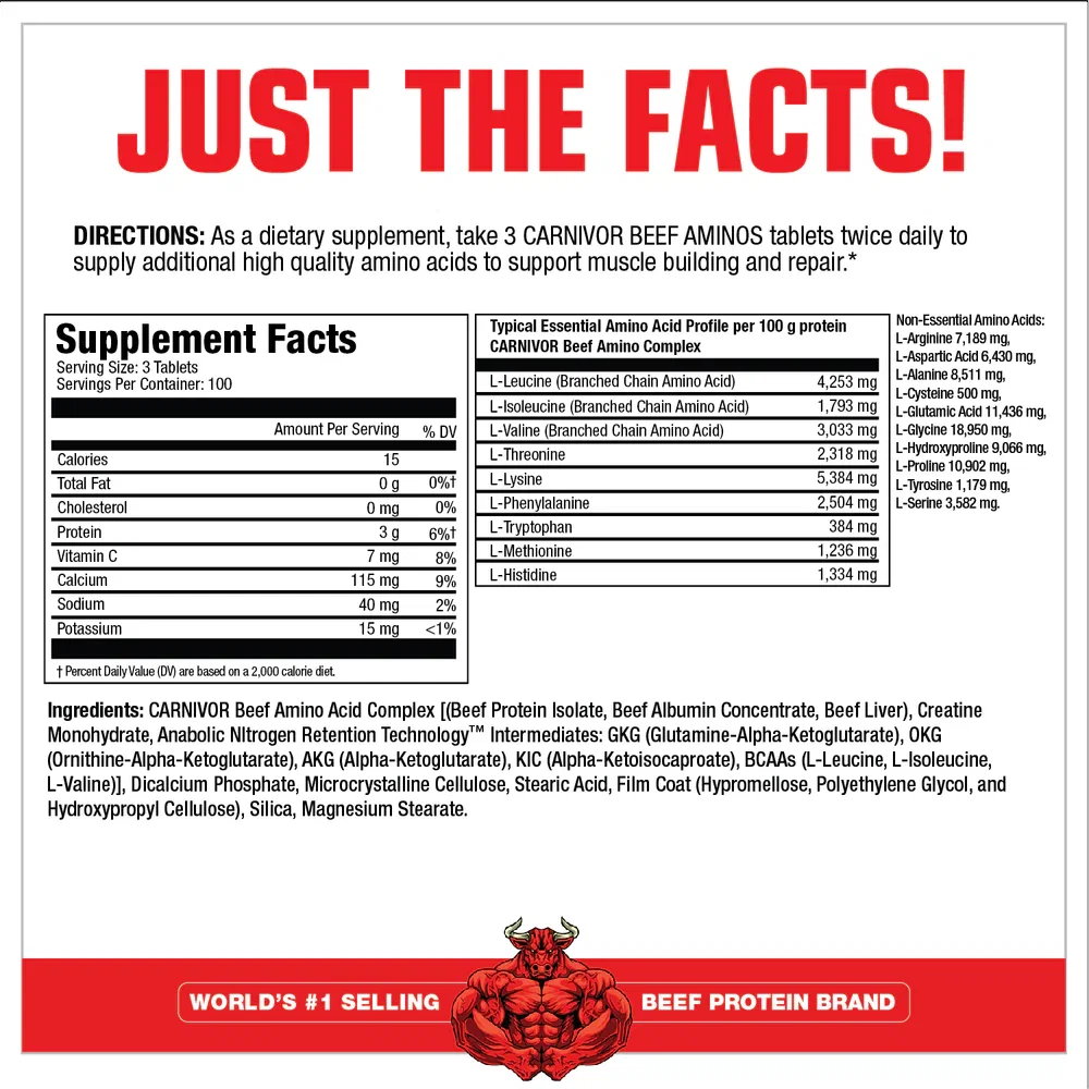 MUSCLEMEDS CARNIVOR BEEF AMINOS 300 TABLETS_1