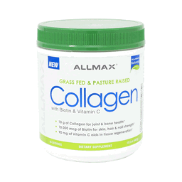 ALLMAX COLLAGEN W/BIOTIN + VITAMIN C 44 SERVIDAS *DETALLE*
