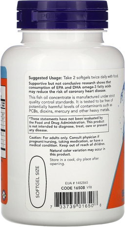 NOW FOODS OMEGA 3 100 SOFTGELS