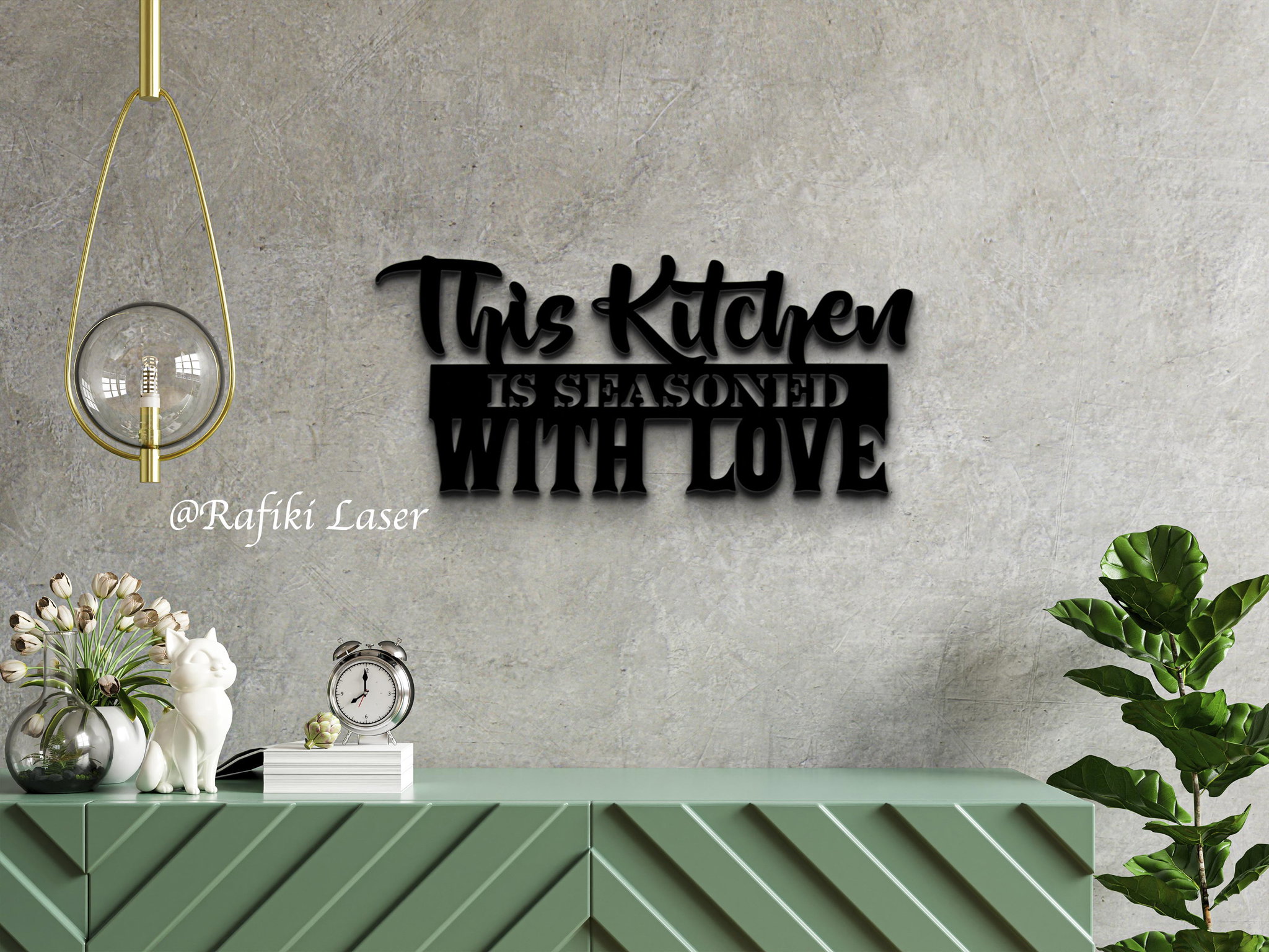 Kitchen Metal Wall Art Decor_0