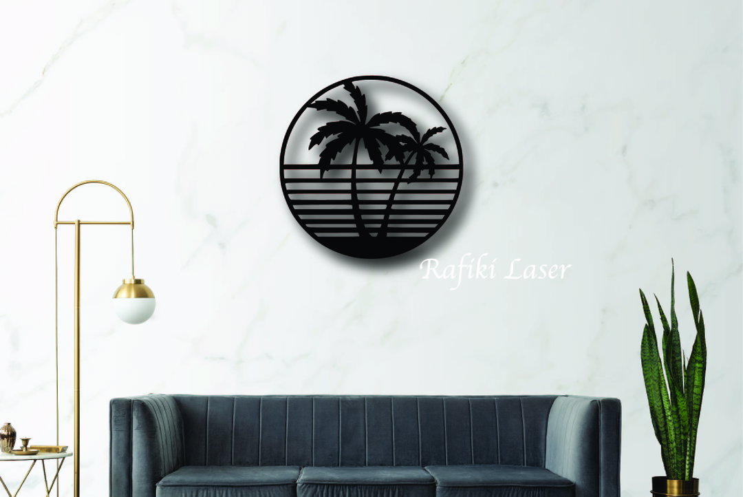 Palm Tree Leaves Metal Wall Art Decor