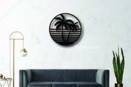 Palm Tree Leaves Metal Wall Art Decor