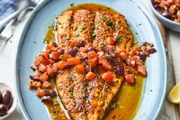 Pan Fried Snapper or Kingfish in Garlic Butter Sauce