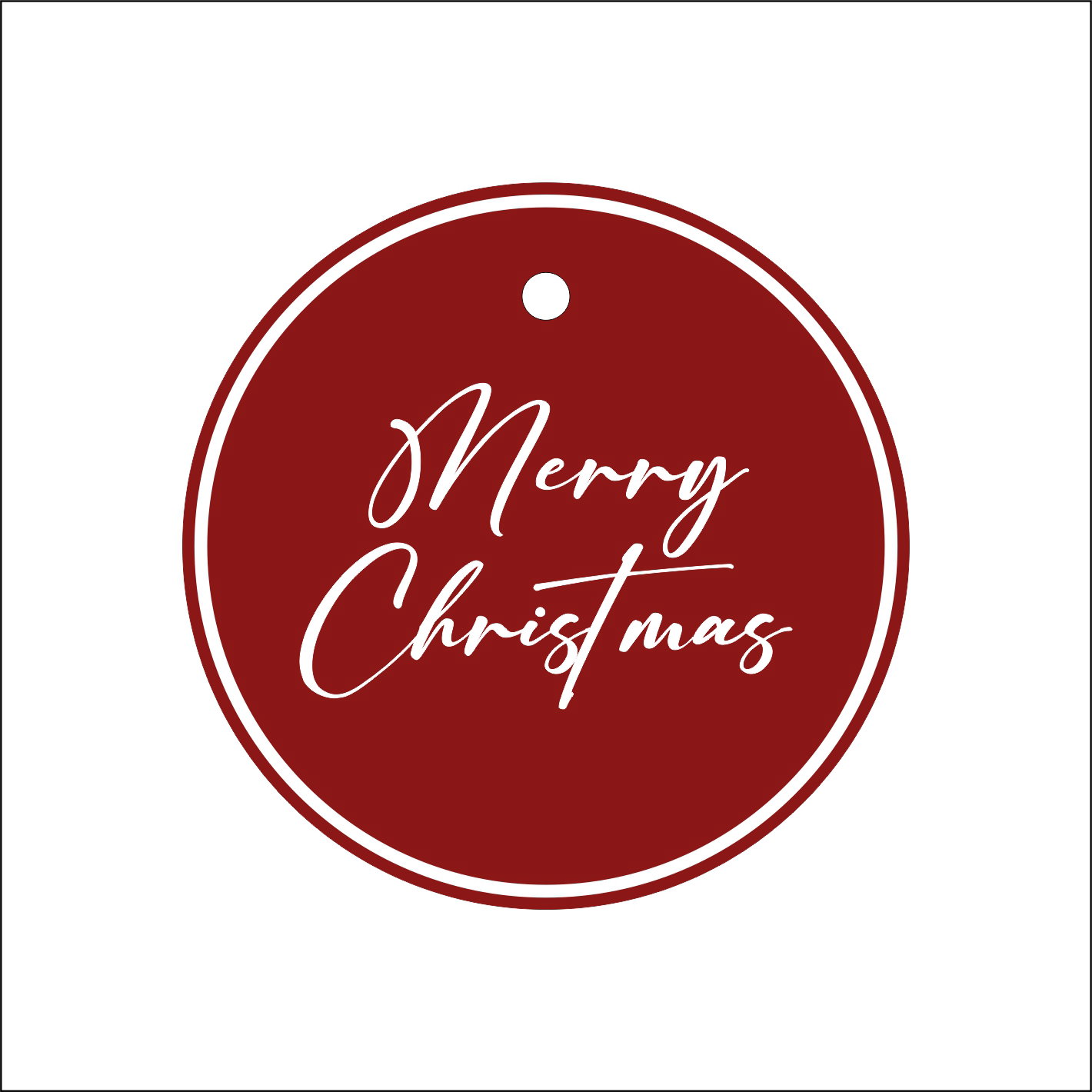 10 Tags refill Merry Christmas Script font Red_0